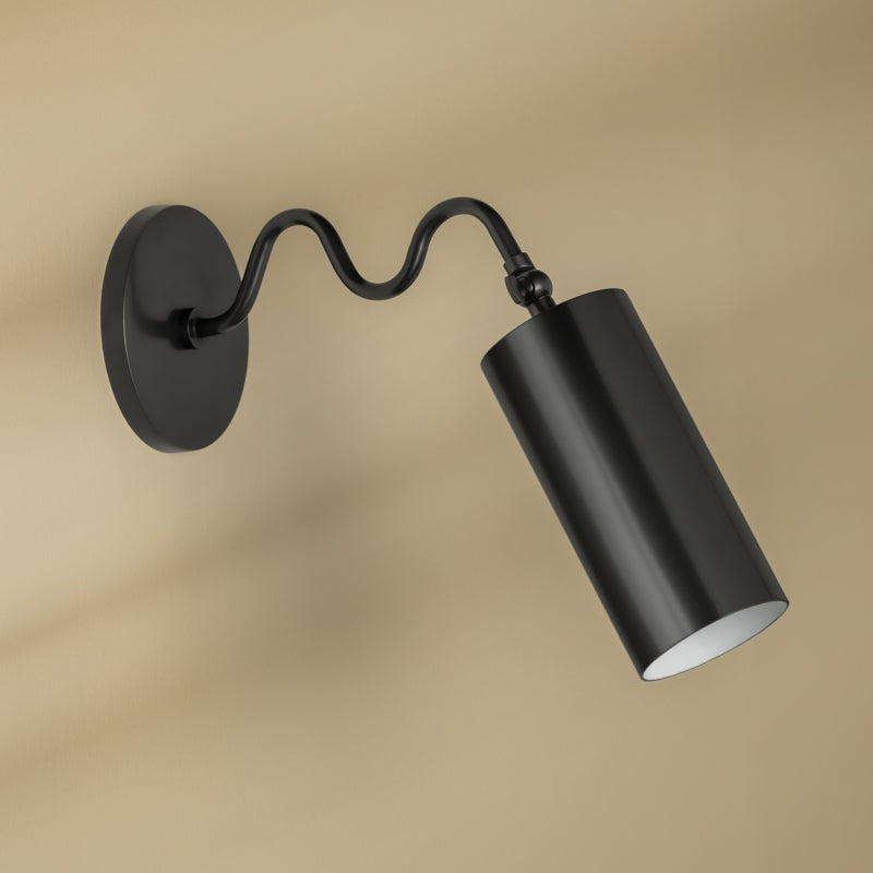 Vatnuvyu moderne minimalistische wandlamp met stoffen kap en metalen behuizing