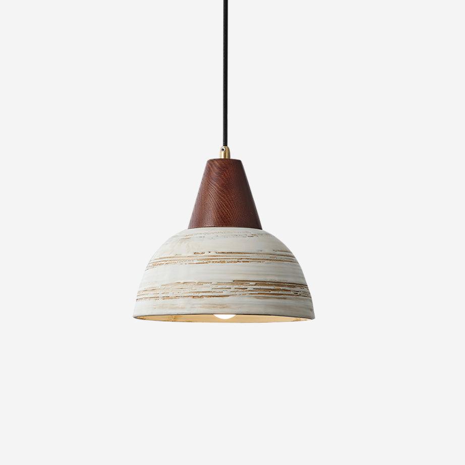 Moderne hanglamp met textuurkeramische kap, getaperd, Noordse minimalistisch