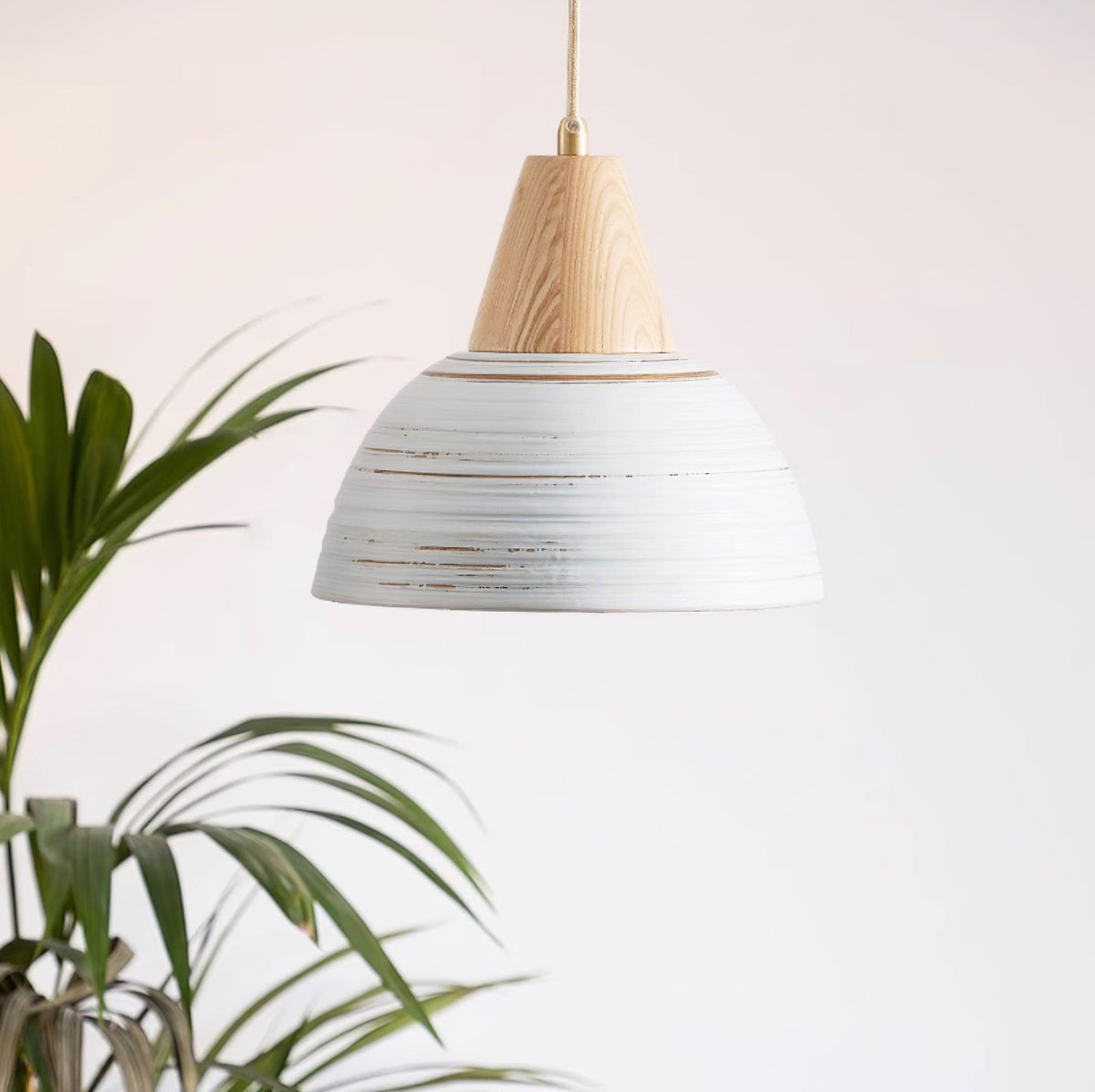 Moderne hanglamp met textuurkeramische kap, getaperd, Noordse minimalistisch