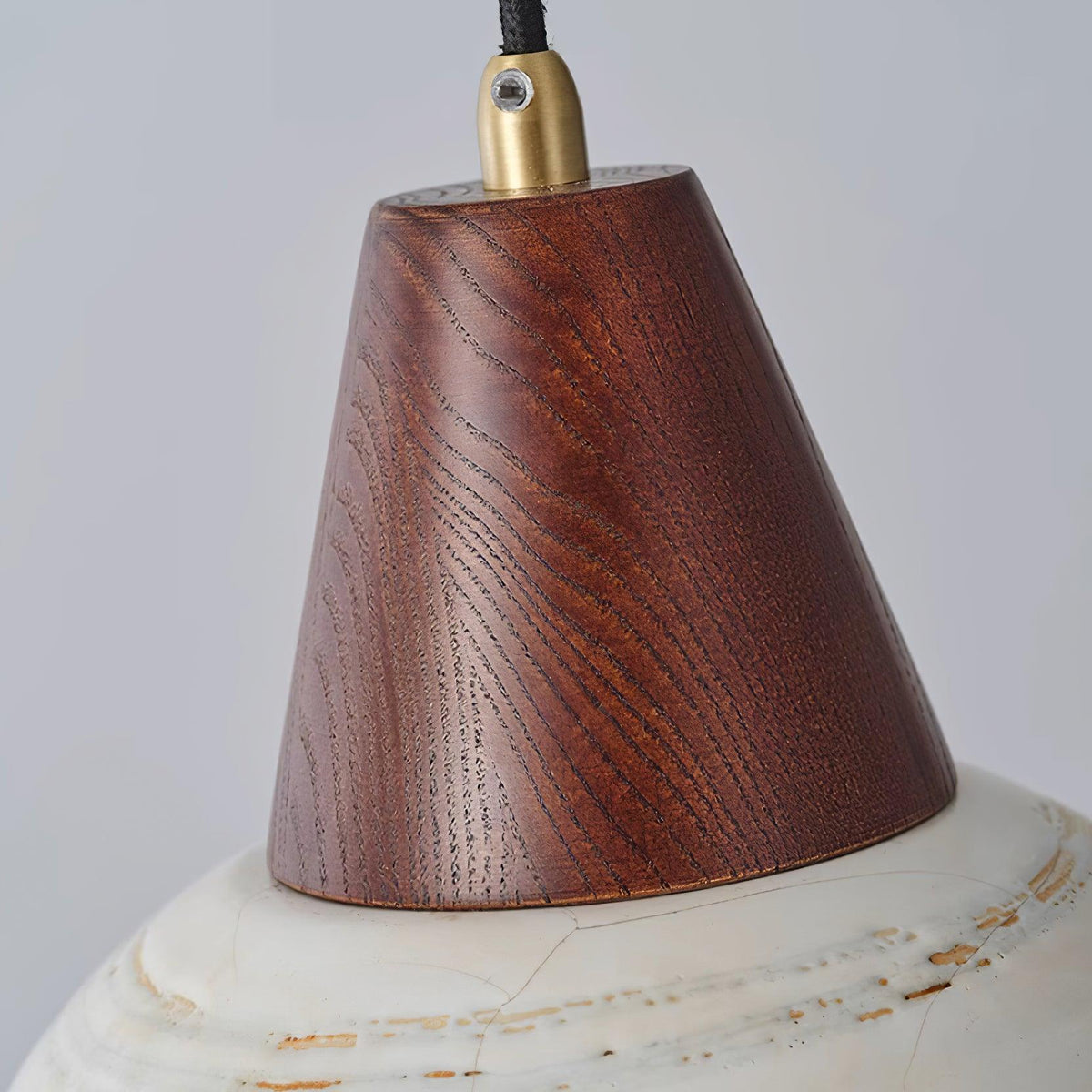 Moderne hanglamp met textuurkeramische kap, getaperd, Noordse minimalistisch