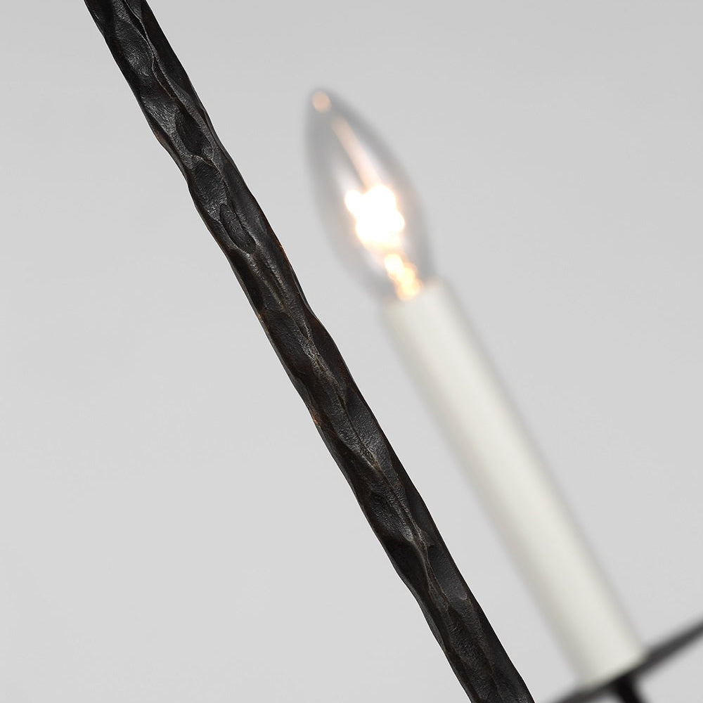 Caeluvyh Vintage Industrial Zwart Metalen Kroonluchter