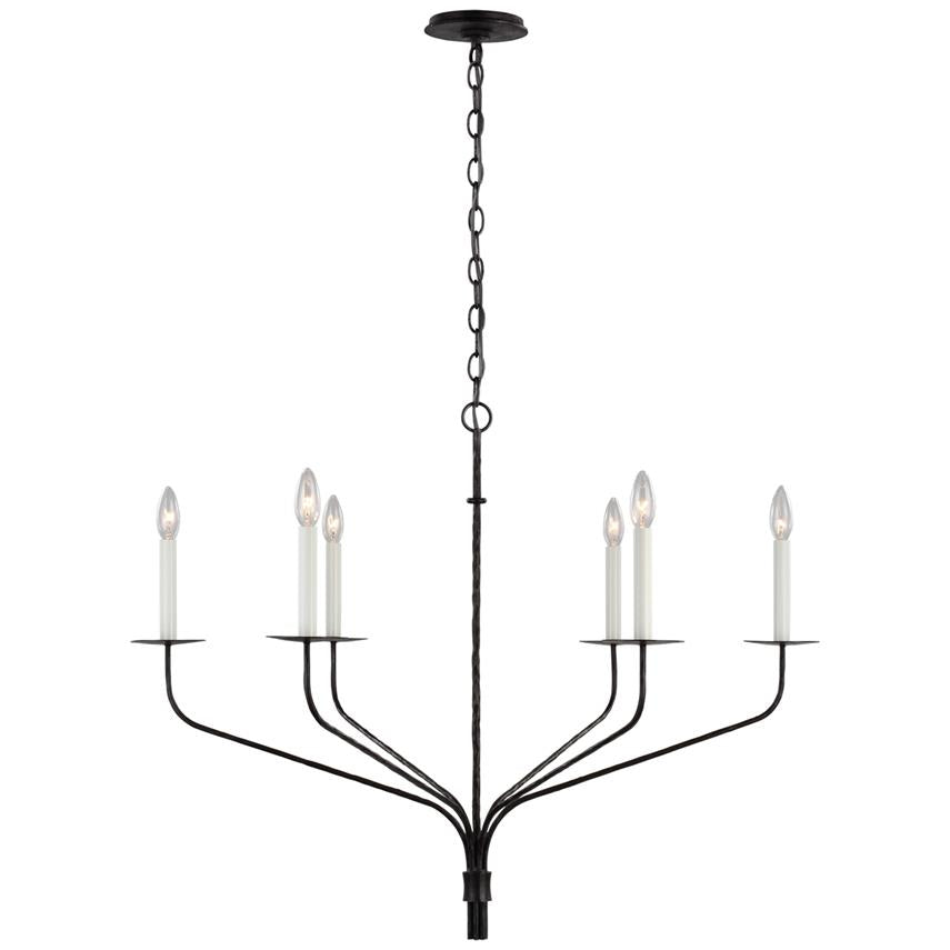 Caeluvyh Vintage Industrial Zwart Metalen Kroonluchter
