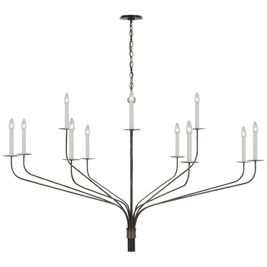 Caeluvyh Vintage Industrial Zwart Metalen Kroonluchter