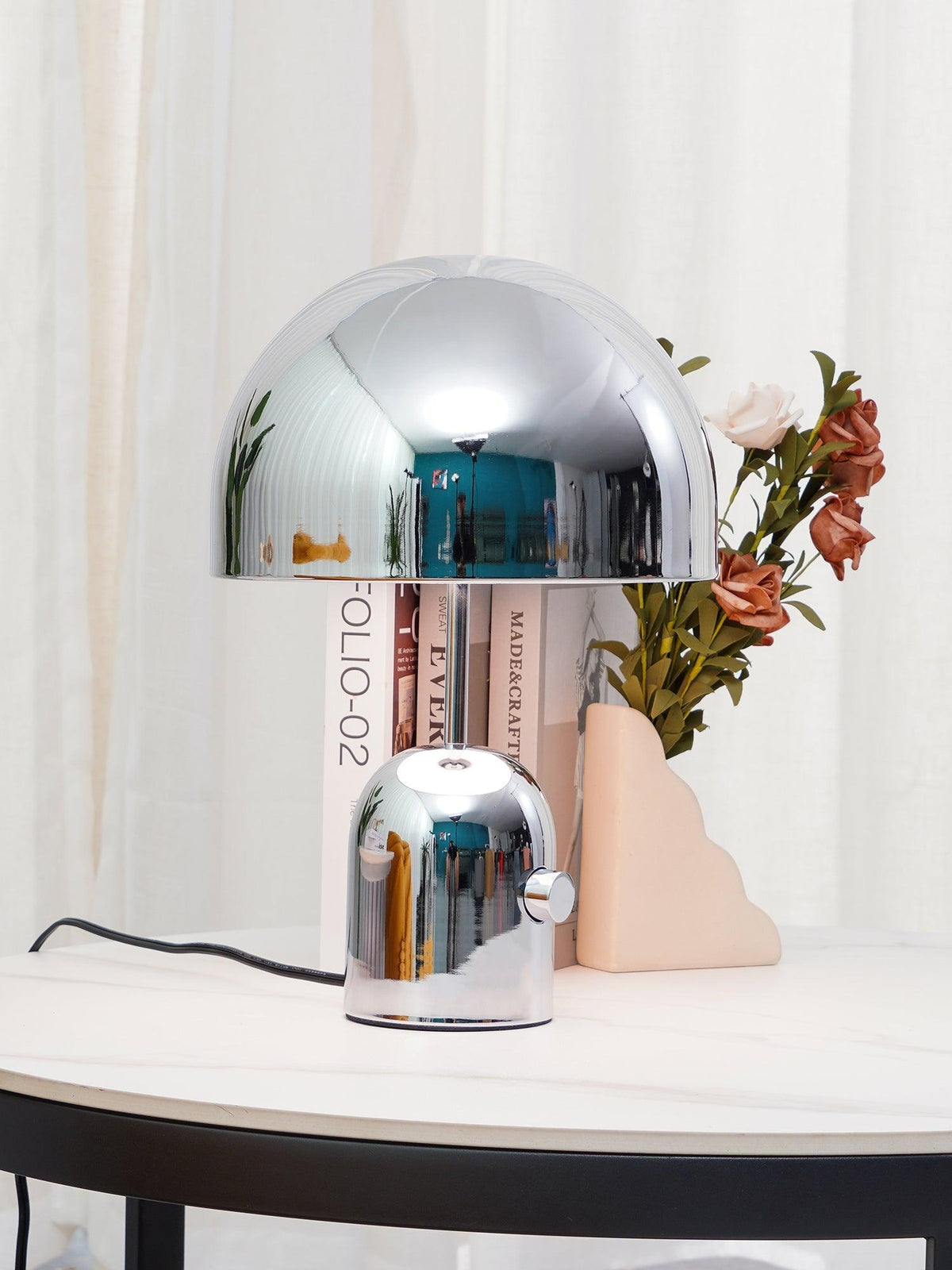 Ames luxe tafellamp in chrome