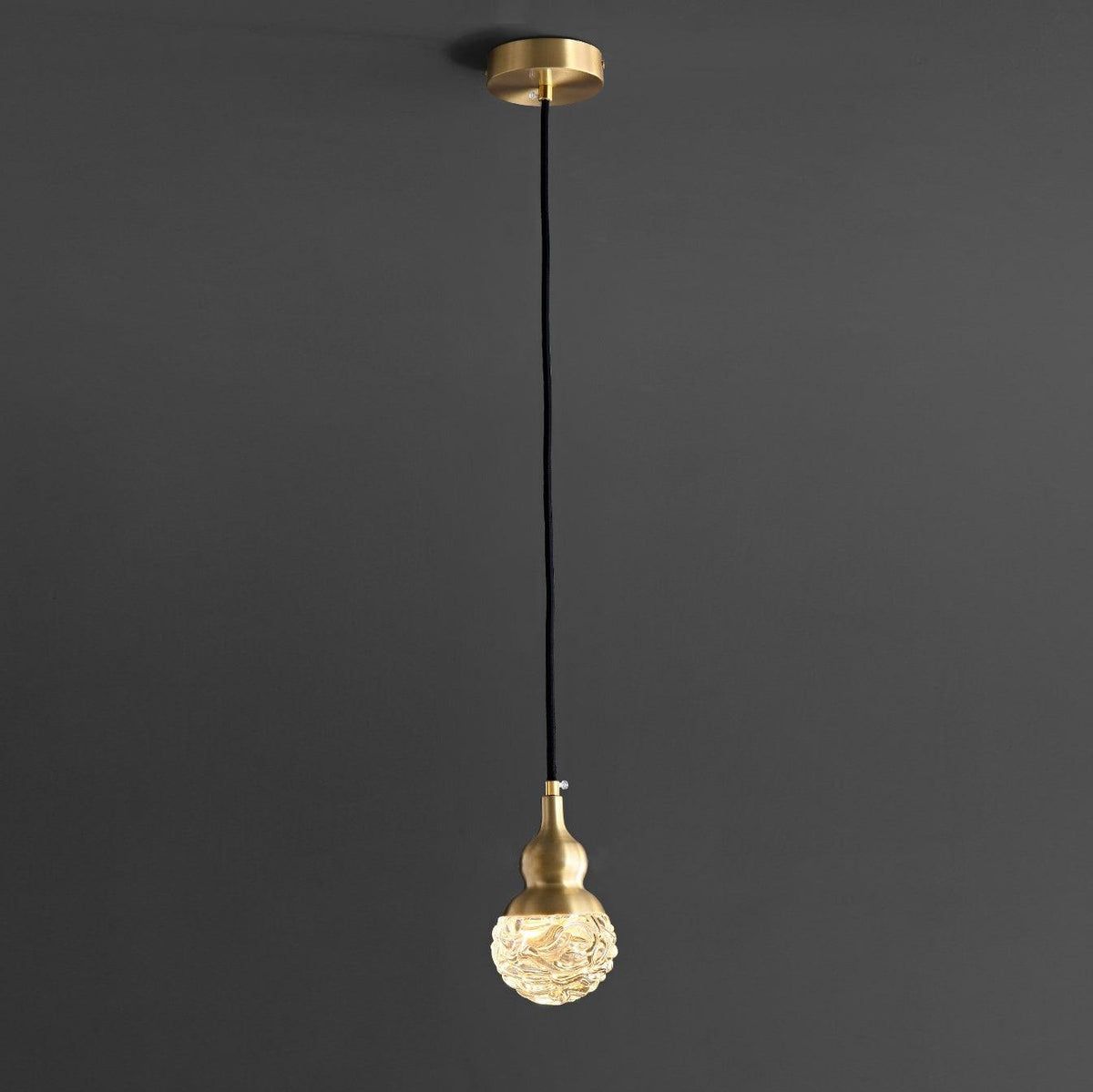 Cove messing & glas glamoureus hanglamp