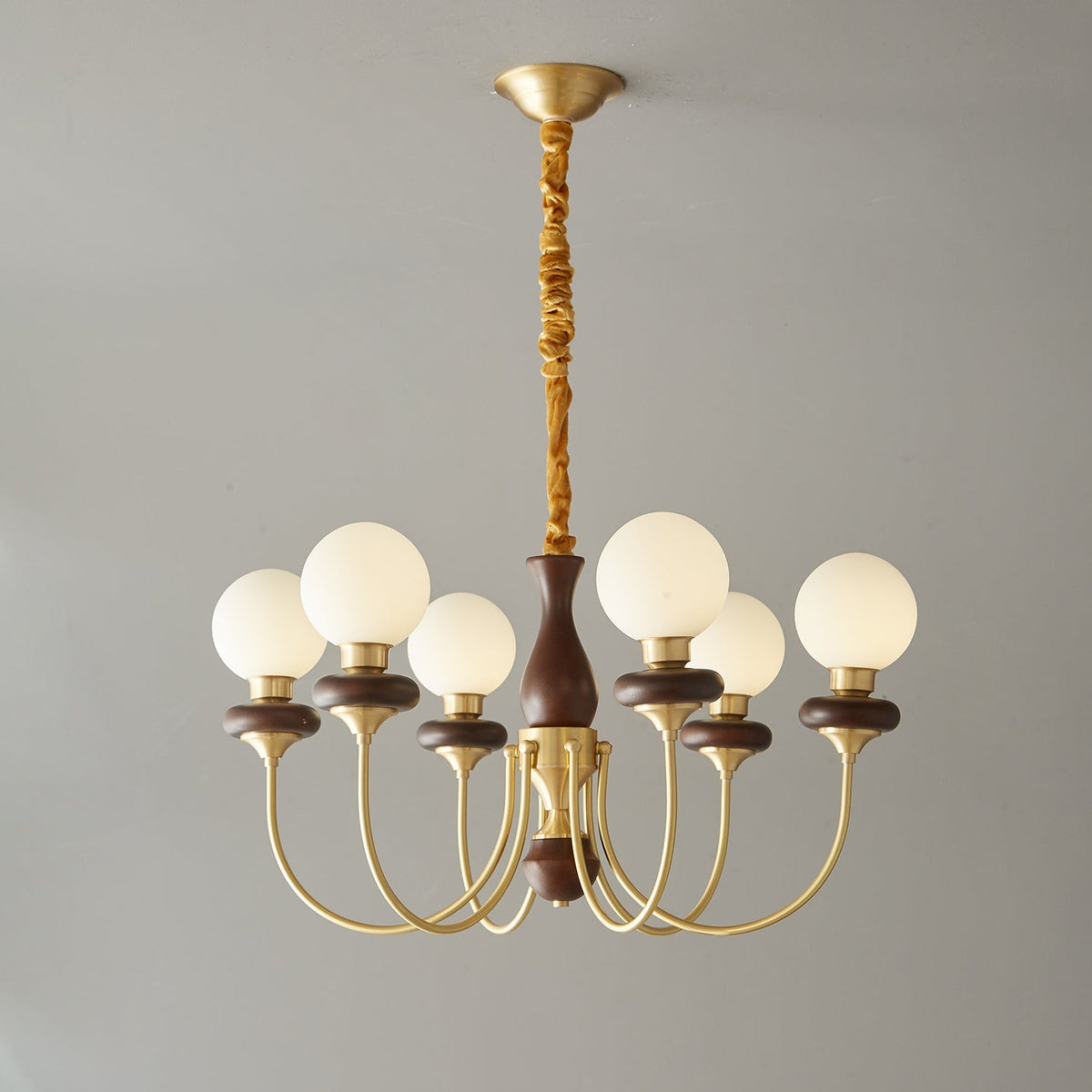 Cotheor Vintage Traditionele Kroonluchter van Hout en glas