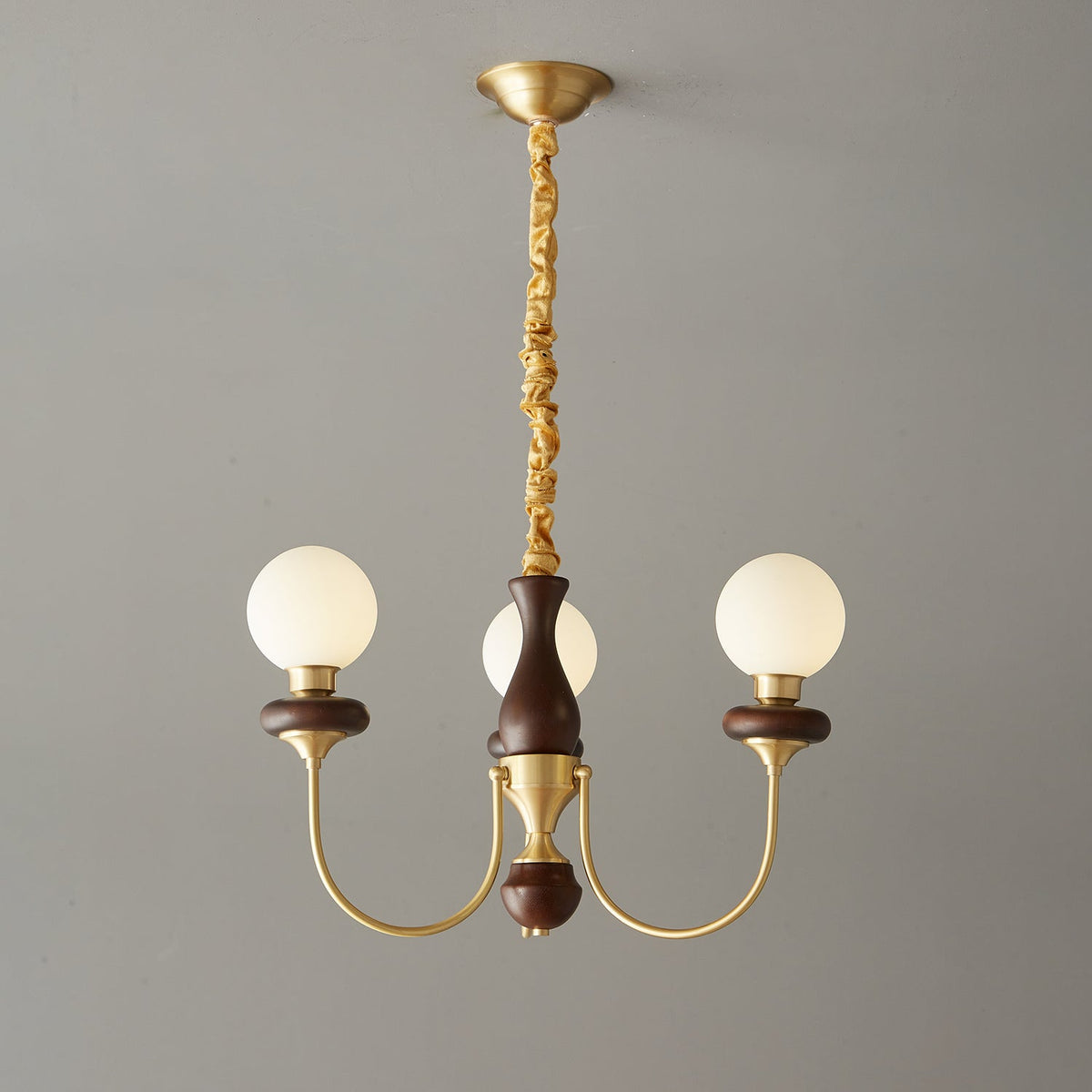 Cotheor Vintage Traditionele Kroonluchter van Hout en glas