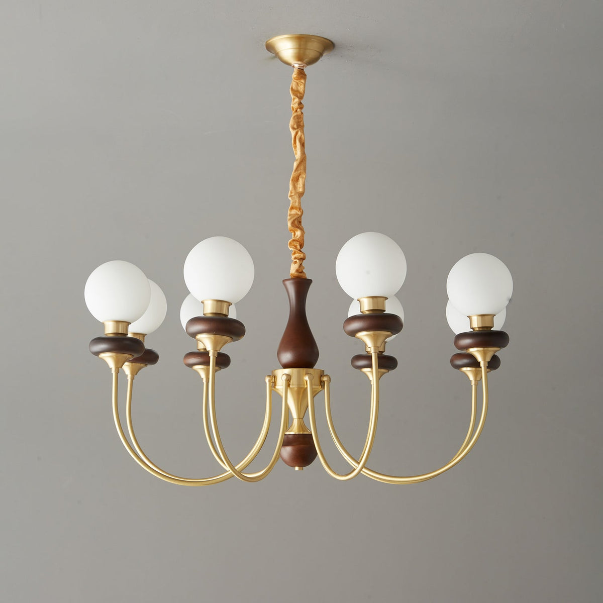 Cotheor Vintage Traditionele Kroonluchter van Hout en glas