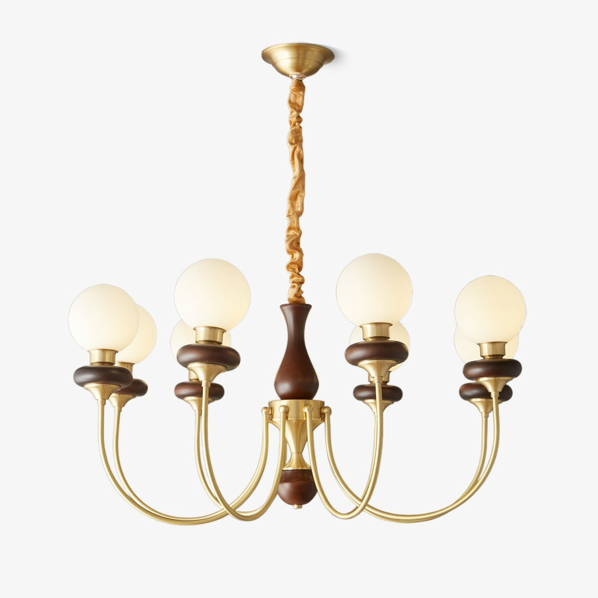 Cotheor Vintage Traditionele Kroonluchter van Hout en glas