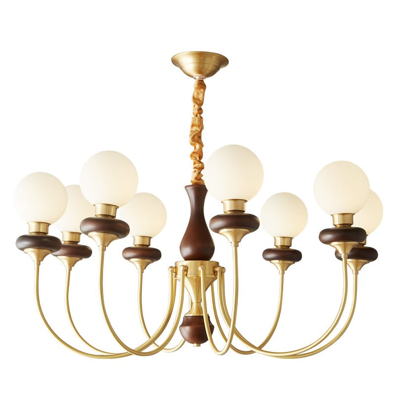 Cotheor Vintage Traditionele Kroonluchter van Hout en glas