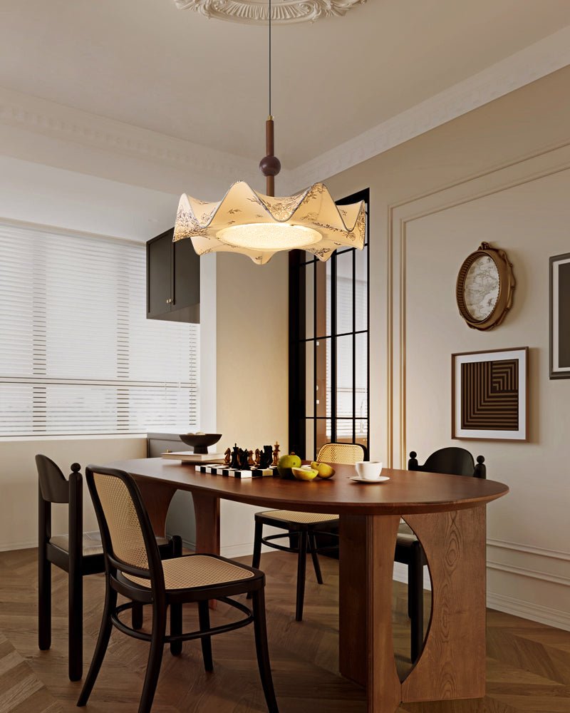 Zoshaos Traditionele Elegantie Vintage Stoffen Hout hanglamp