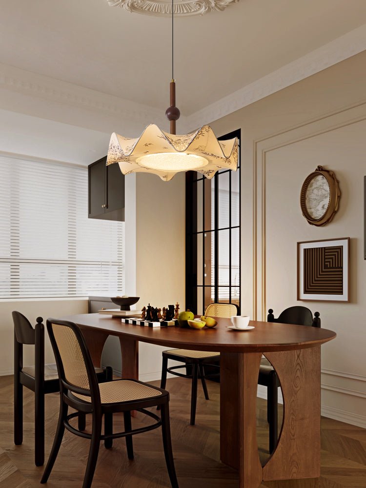 Zoshaos Traditionele Elegantie Vintage Stoffen Hout hanglamp