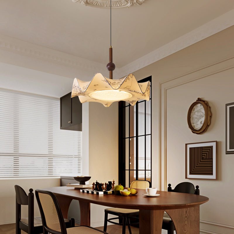 Zoshaos Traditionele Elegantie Vintage Stoffen Hout hanglamp