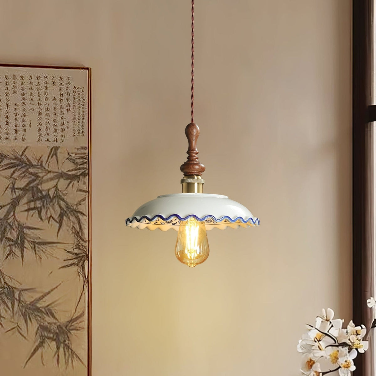 Ciraeor Delftse keramische hanglamp