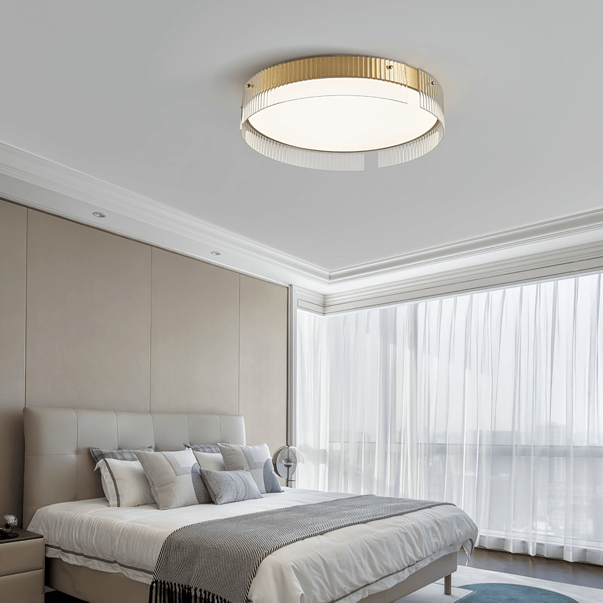 Ovenaris modern Minimalistisch Messing Plafondlamp
