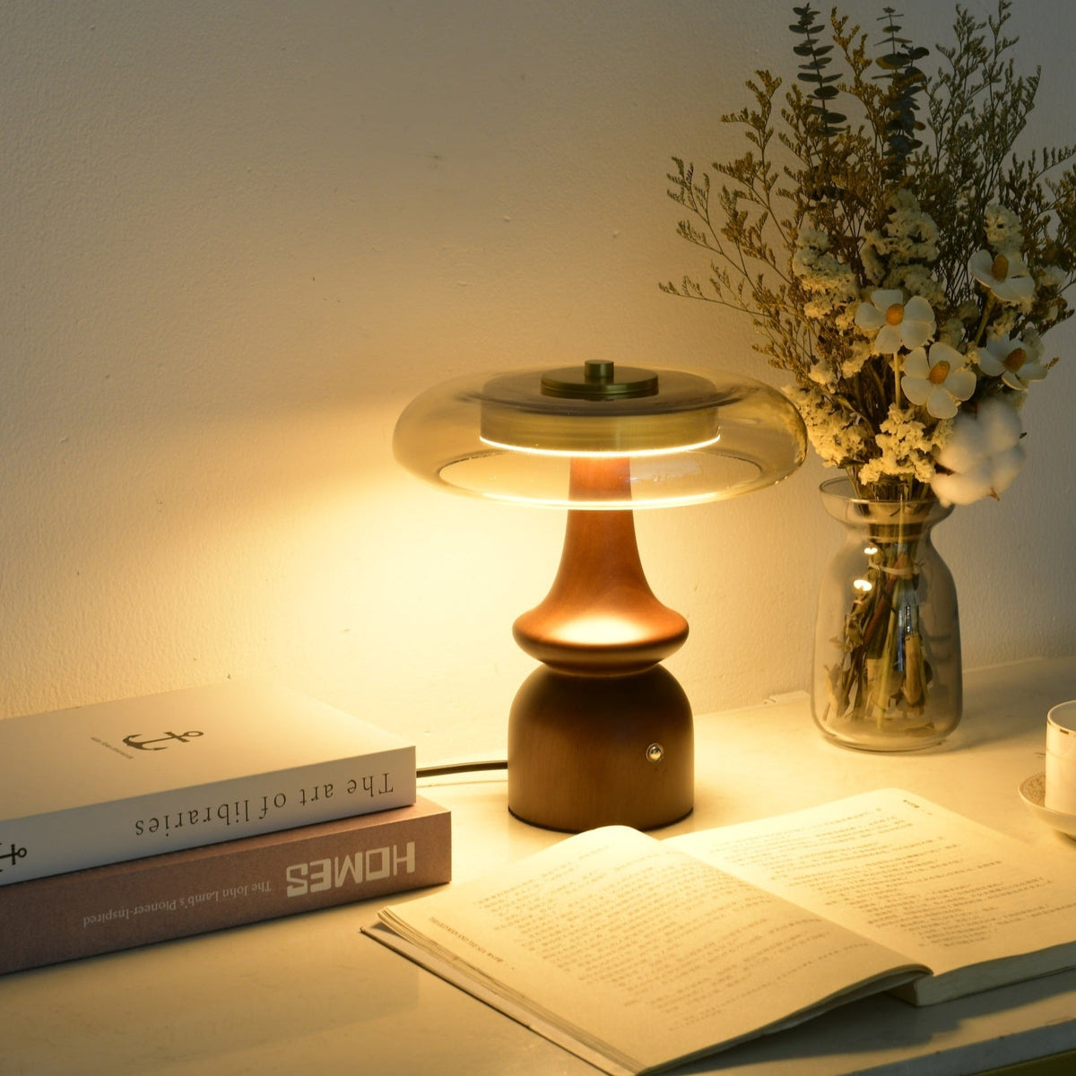 Mushroom Retro-glas tafellamp