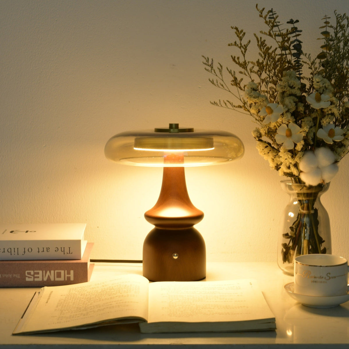 Mushroom Retro-glas tafellamp