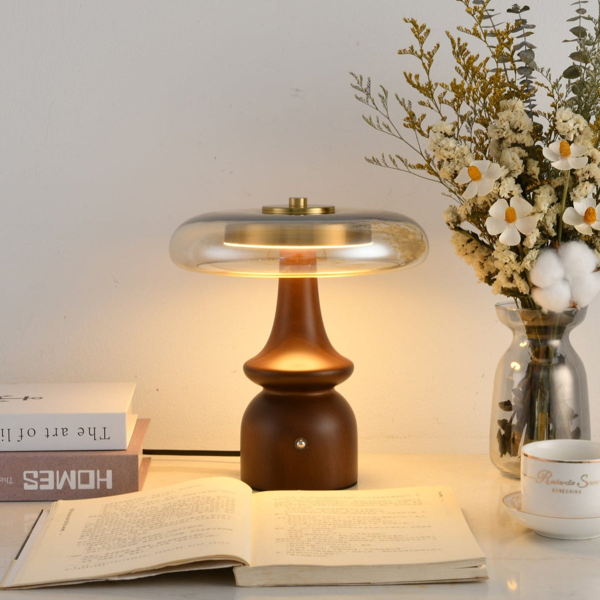 Mushroom Retro-glas tafellamp