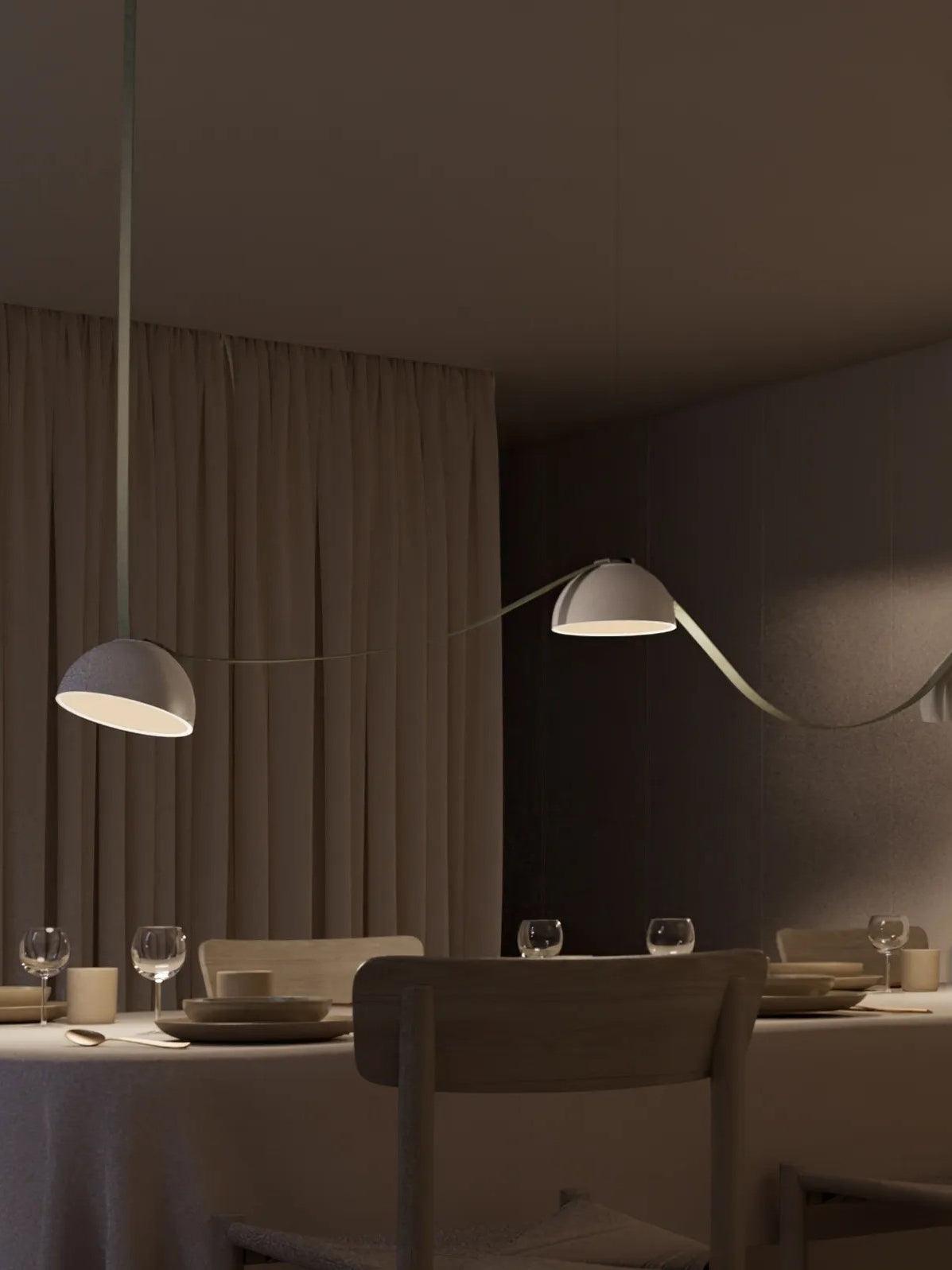 Elarok Moderne minimalistische combinatie hanglamp van leer