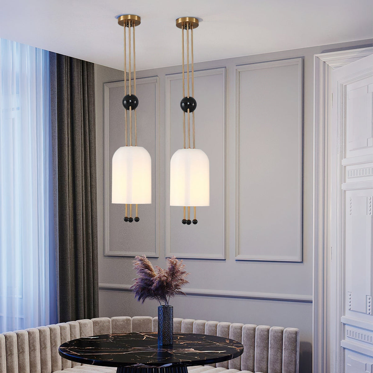 Qir Traditionele Elegante hanglamp van glas
