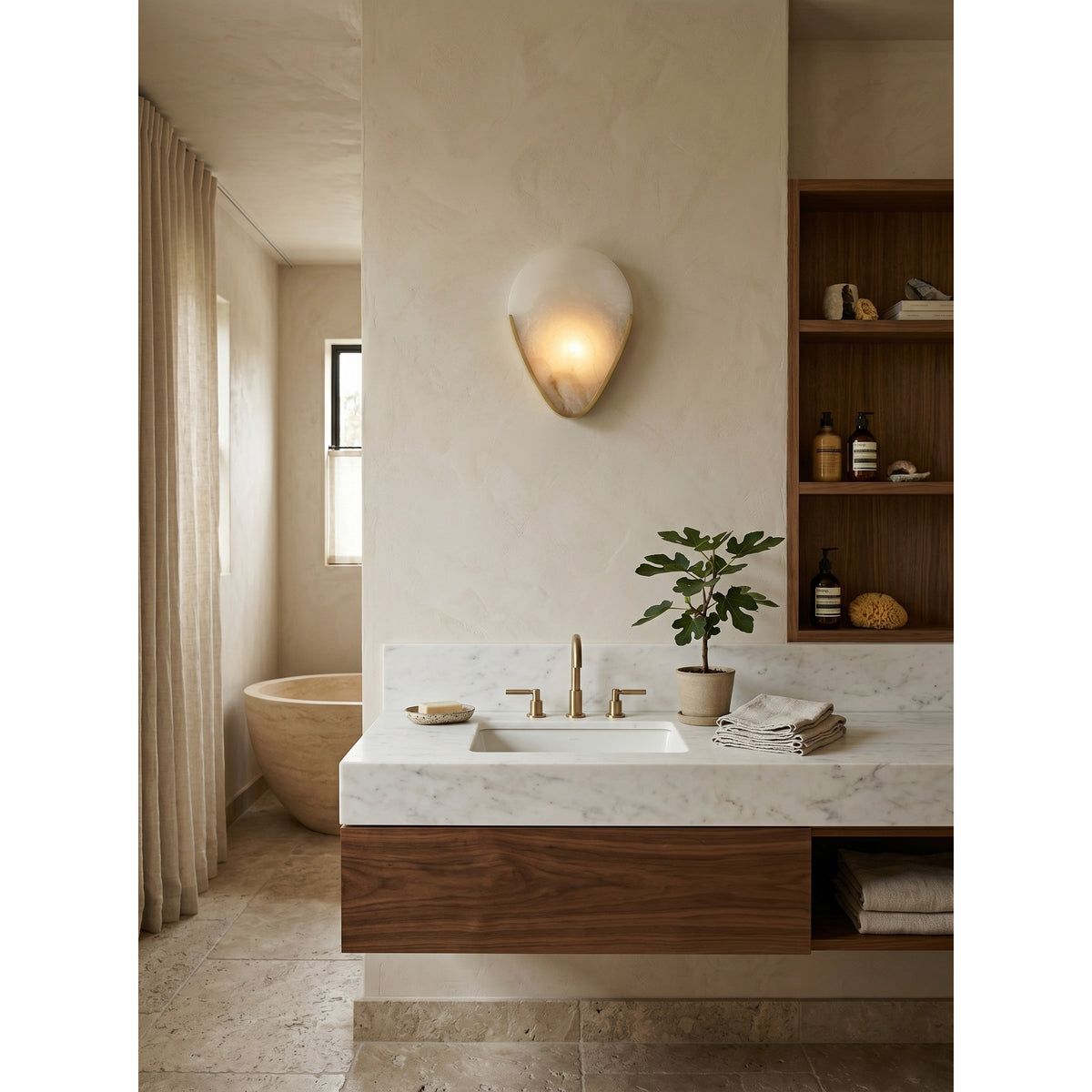 Bernina albasten wandlamp