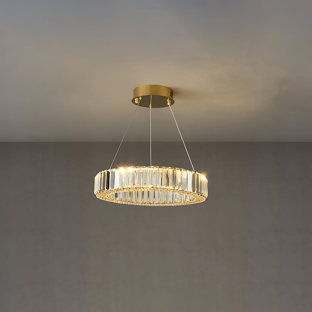 Cyrirelle Kroonluchter Goud Kristal ring