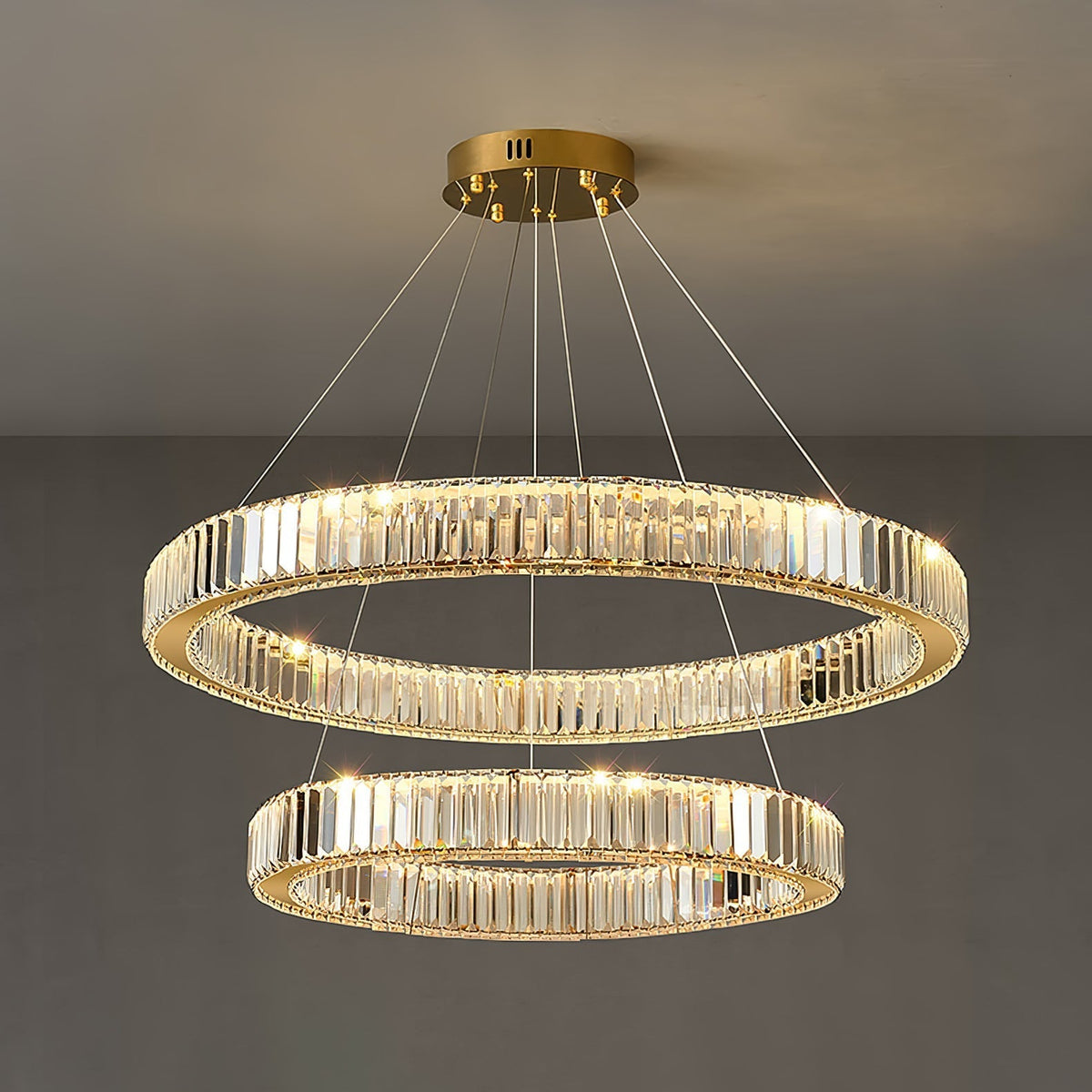 Cyrirelle Kroonluchter Goud Kristal ring