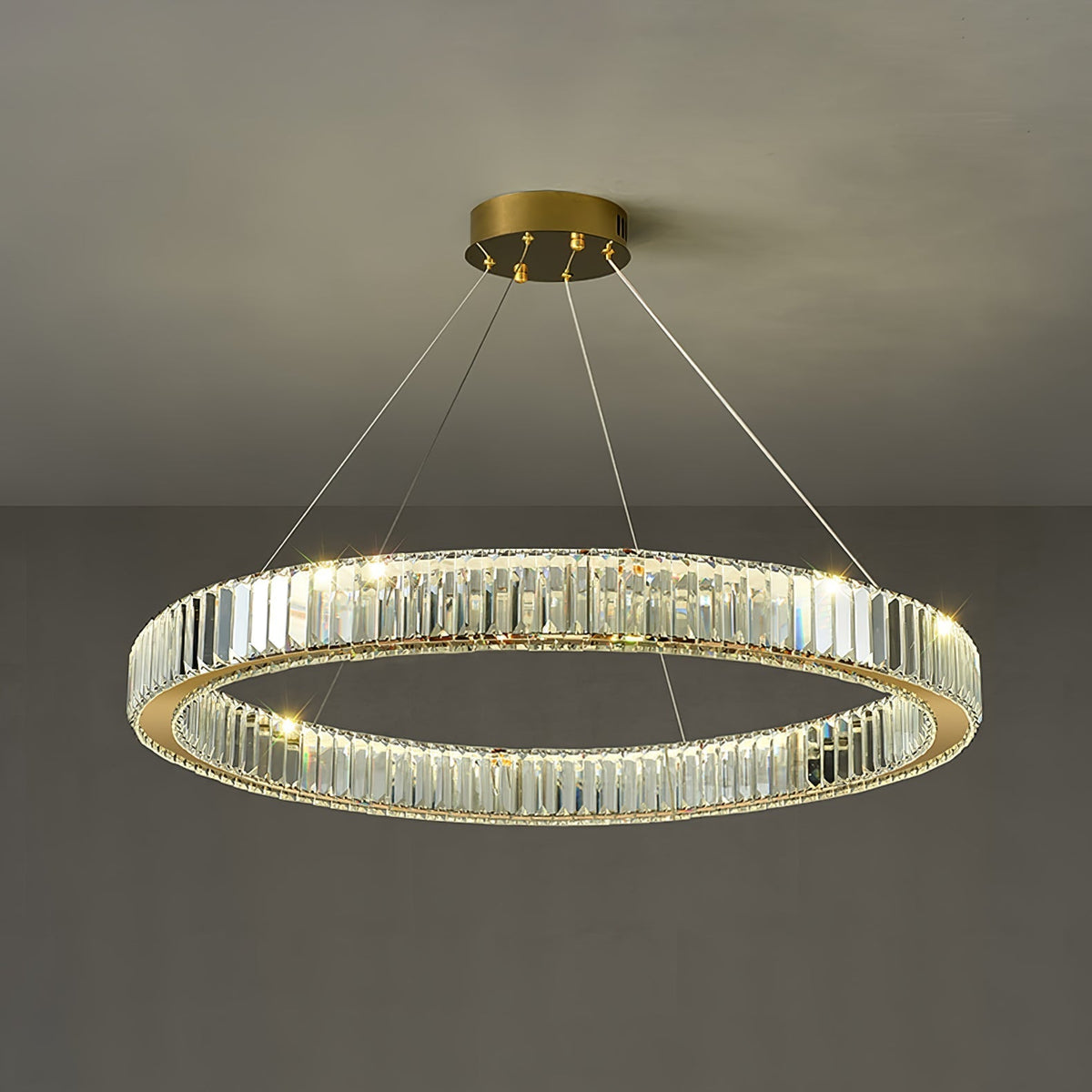 Cyrirelle Kroonluchter Goud Kristal ring
