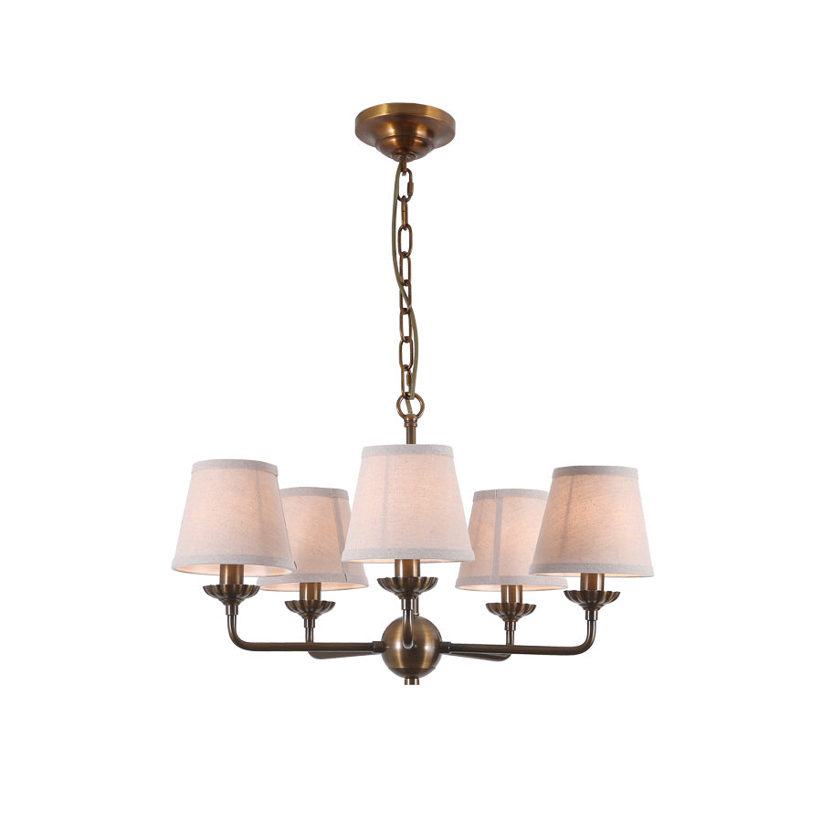 Gloruvyh Vintage Industrial stoffen metaal kroonluchter