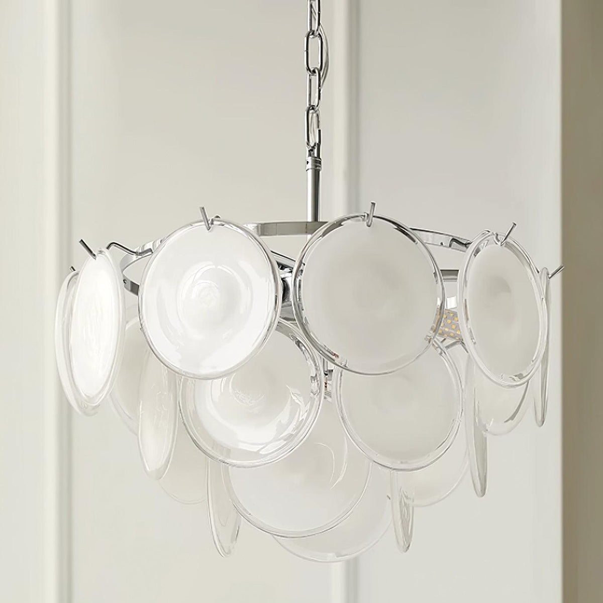 Lumirae kroonluchter cascaderende matglas schijven