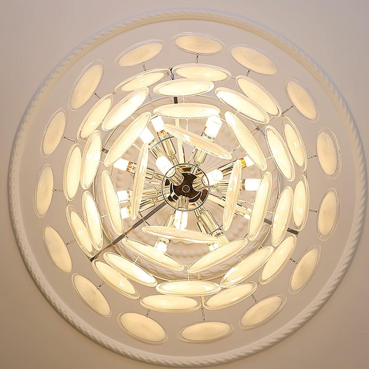 Lumirae kroonluchter cascaderende matglas schijven