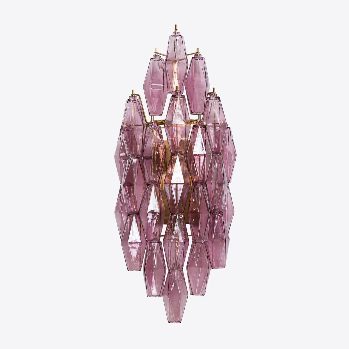 Zyrelis polyhedraal glazen wandlamp