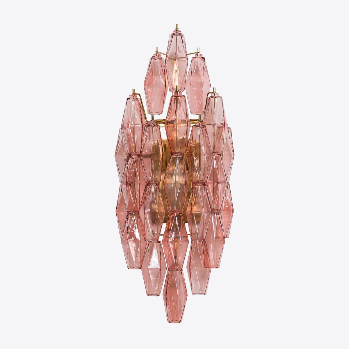 Zyrelis polyhedraal glazen wandlamp