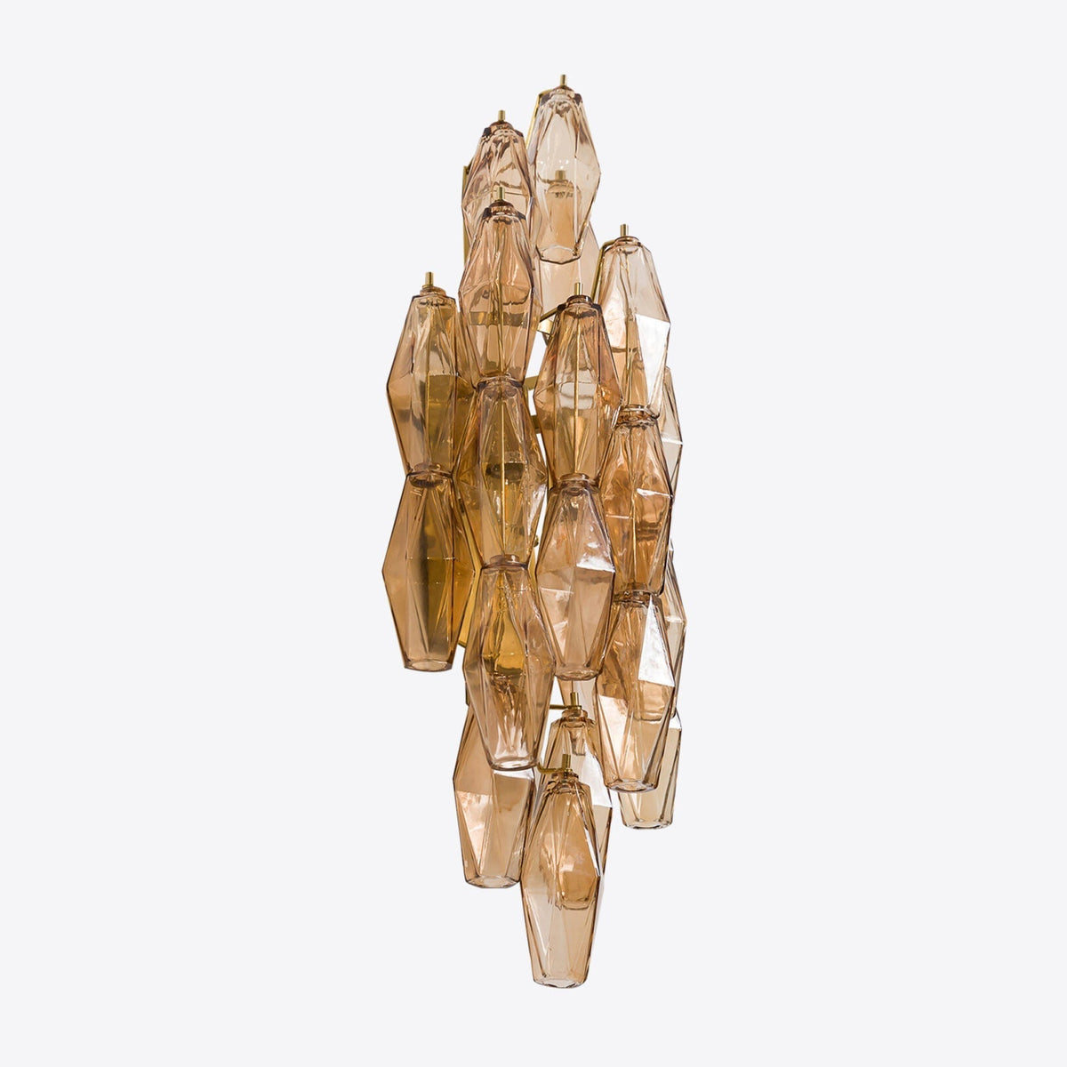 Zyrelis polyhedraal glazen wandlamp
