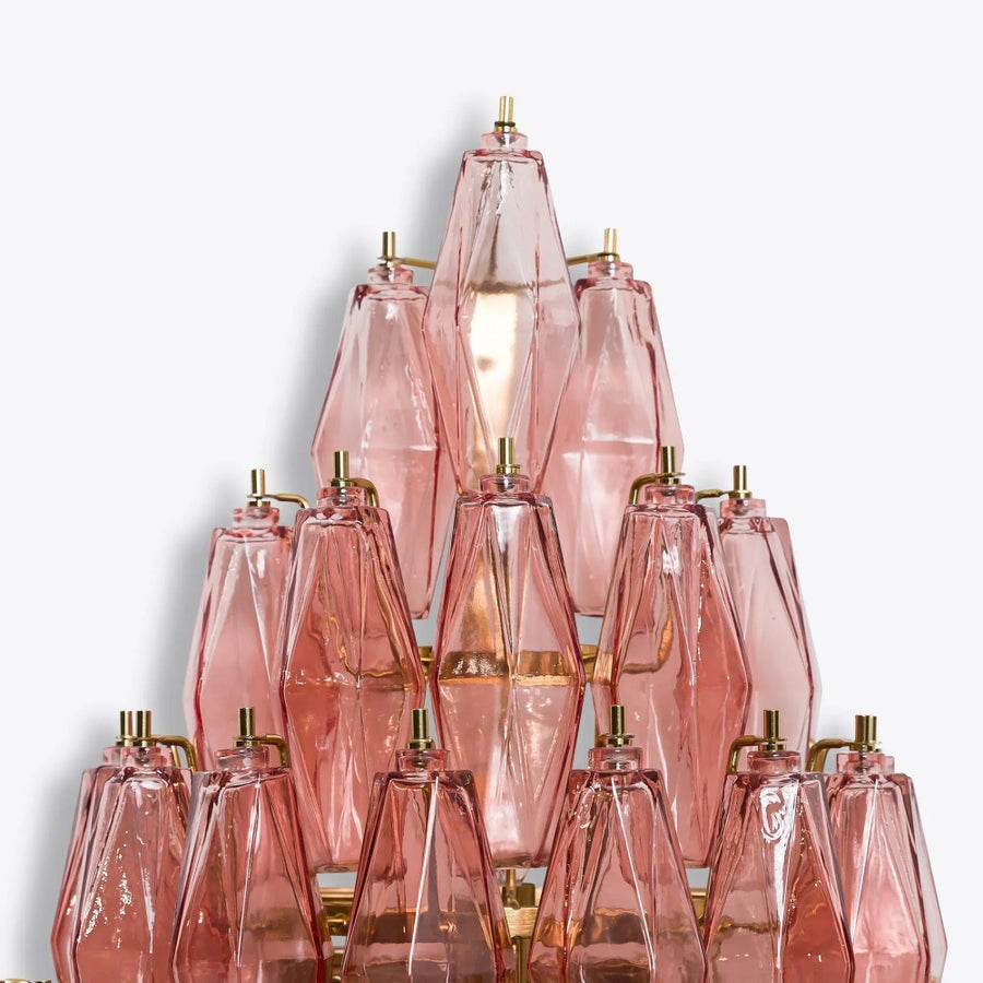 Zyrelis polyhedraal glazen wandlamp