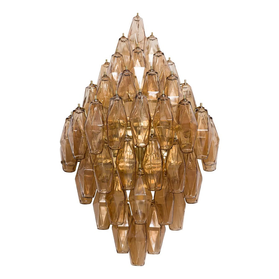Zyrelis polyhedraal glazen wandlamp