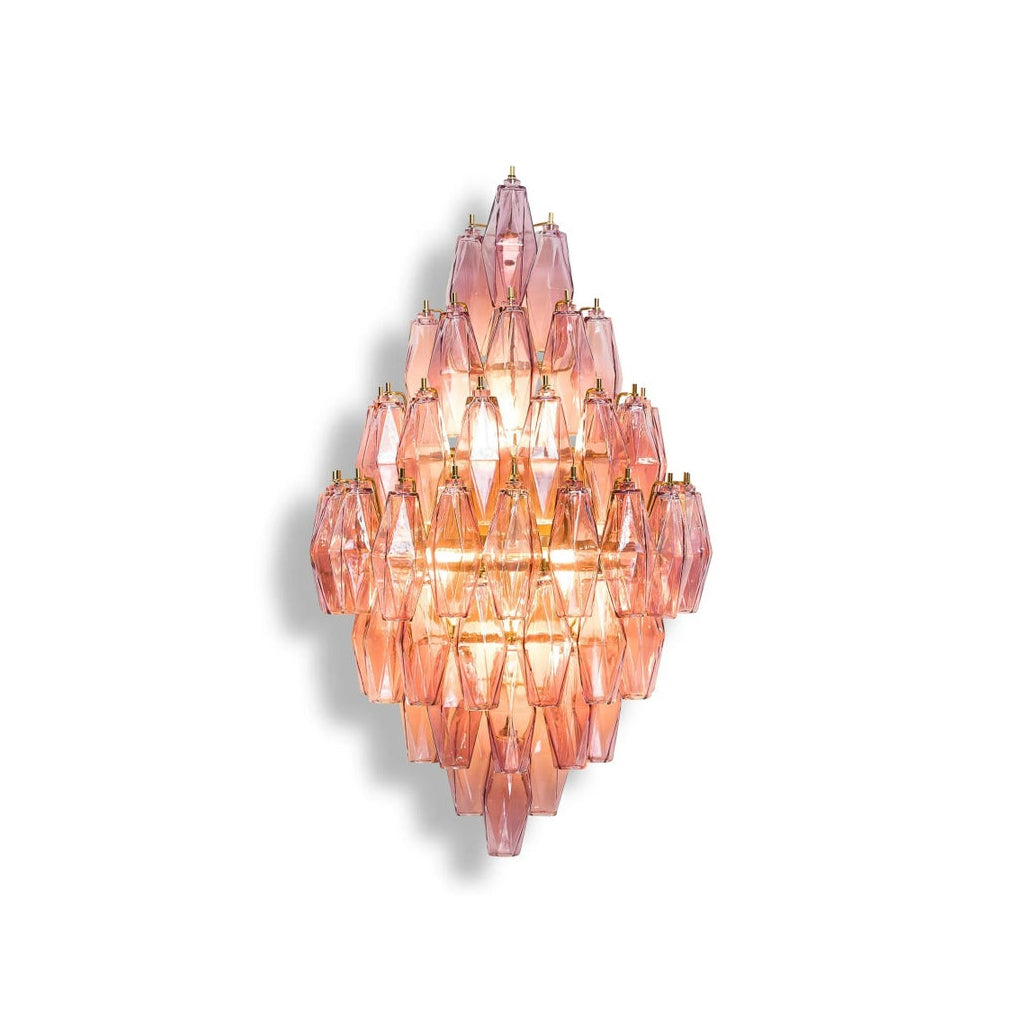 Zyrelis polyhedraal glazen wandlamp