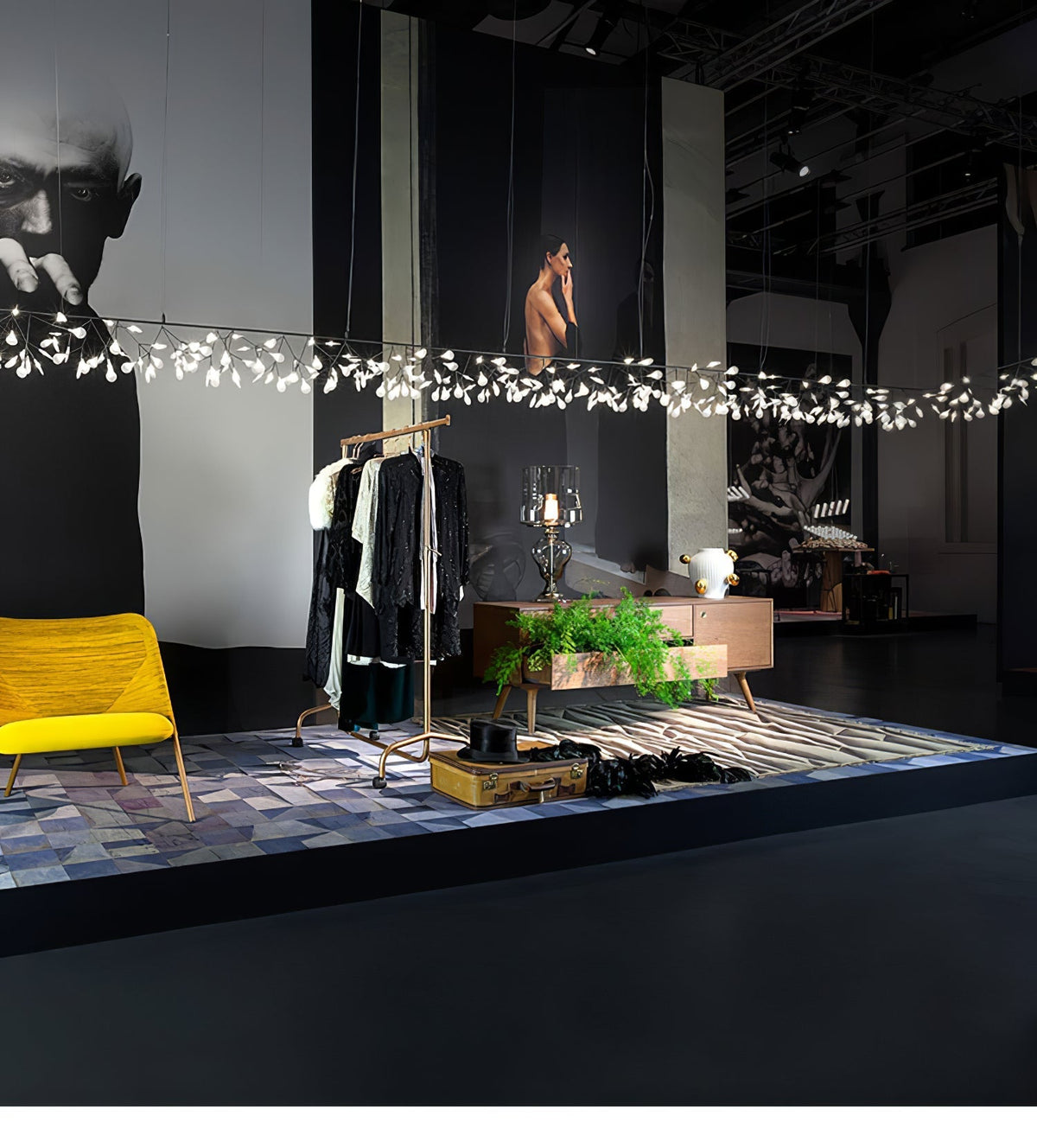Zwarte Firefly ledkroonluchter