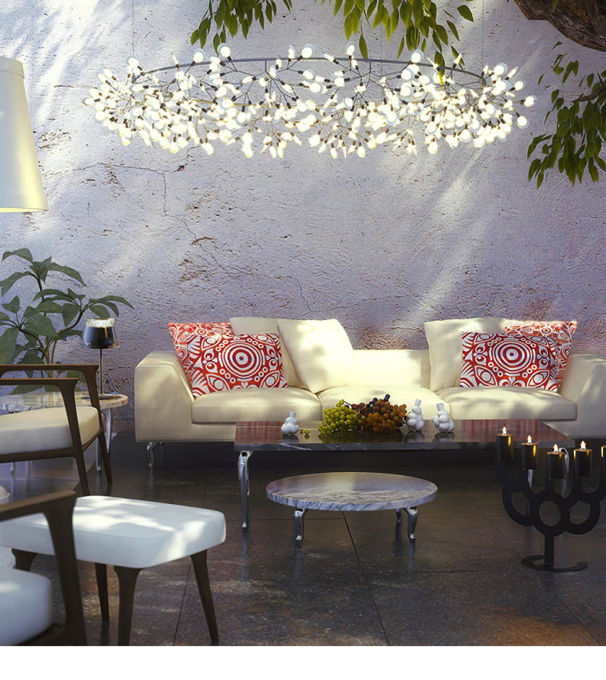 Zwarte Firefly ledkroonluchter
