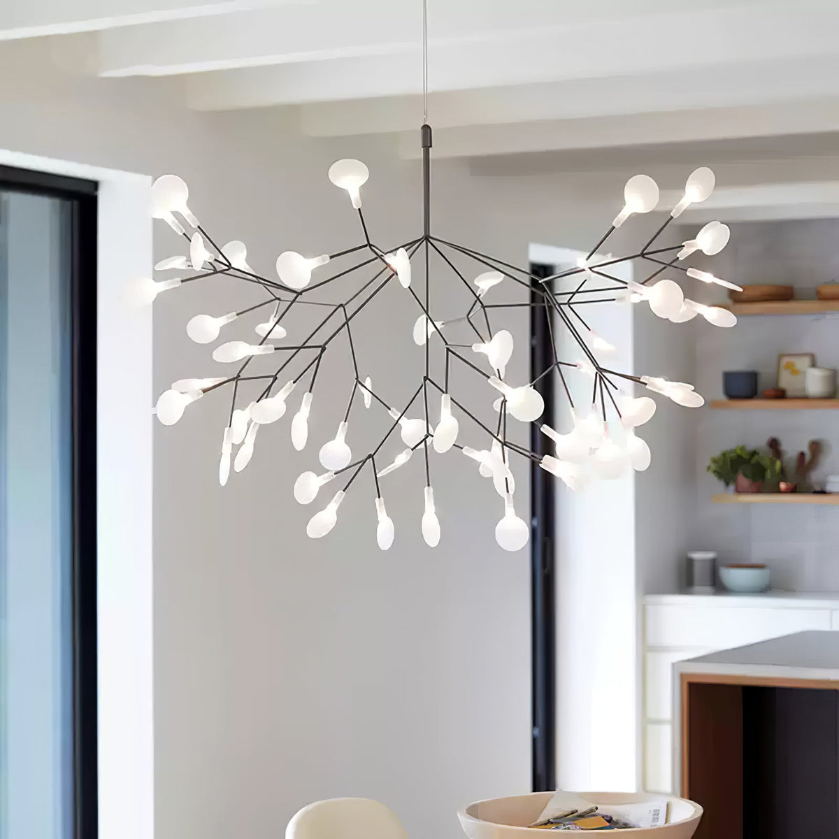 Zwarte Firefly ledkroonluchter