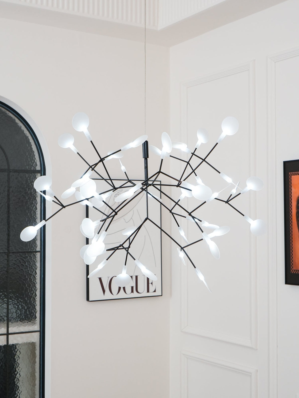 Zwarte Firefly ledkroonluchter