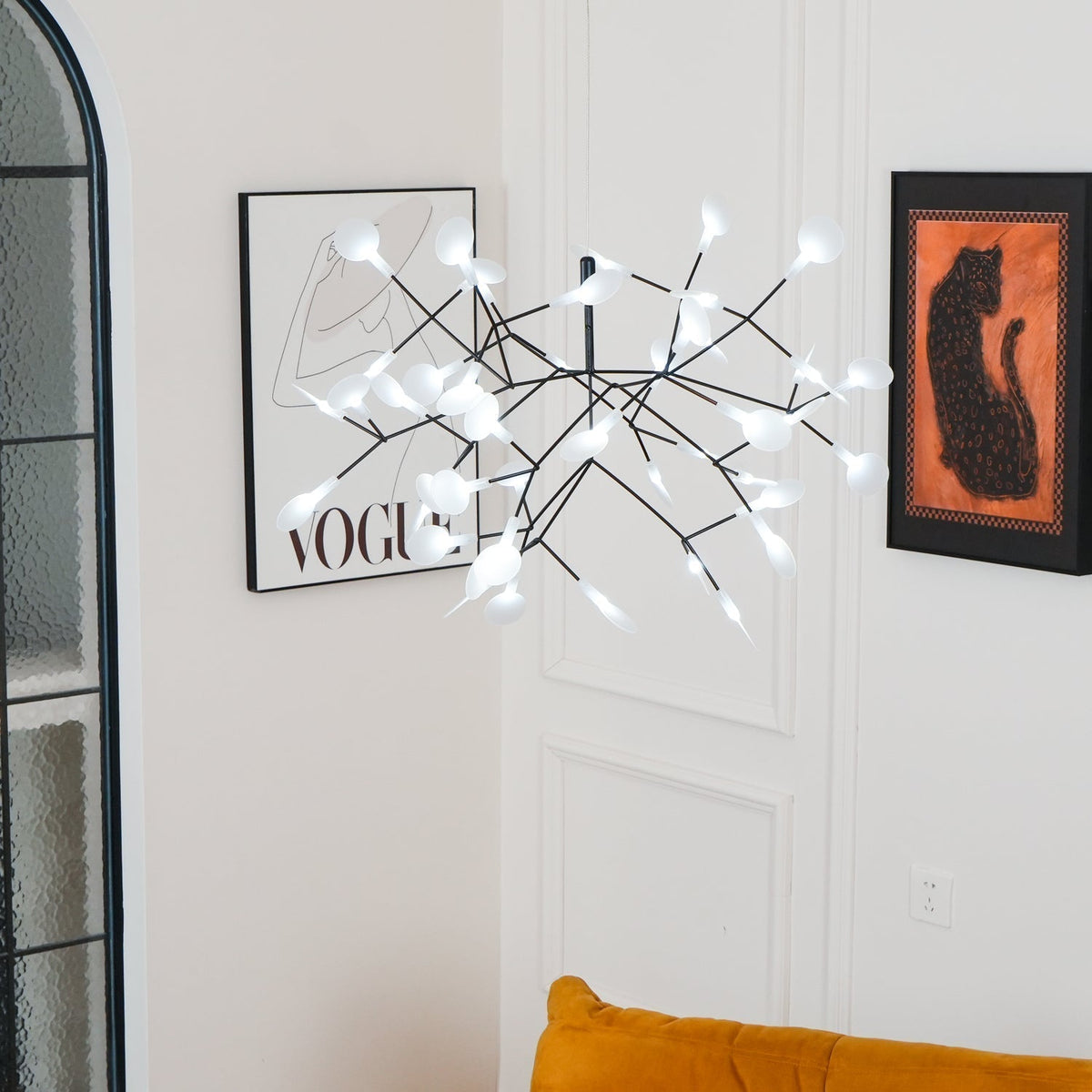 Zwarte Firefly ledkroonluchter
