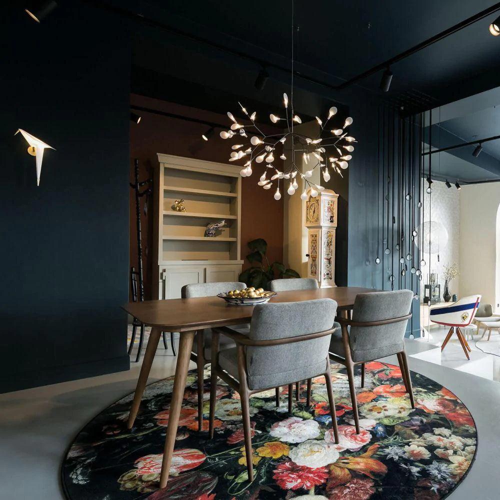 Zwarte Firefly ledkroonluchter