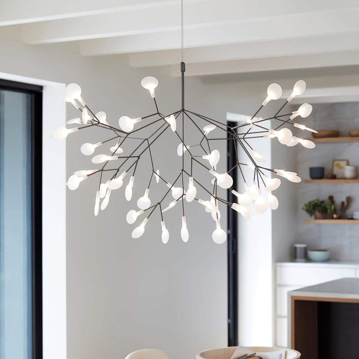 Zwarte Firefly ledkroonluchter