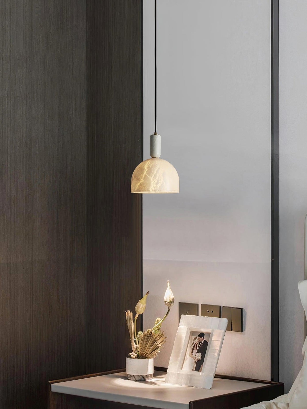 Leda minimalistische hanglamp in albast