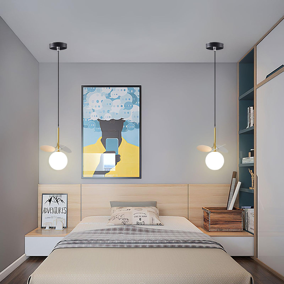 Ivphaus hanglamp met glas