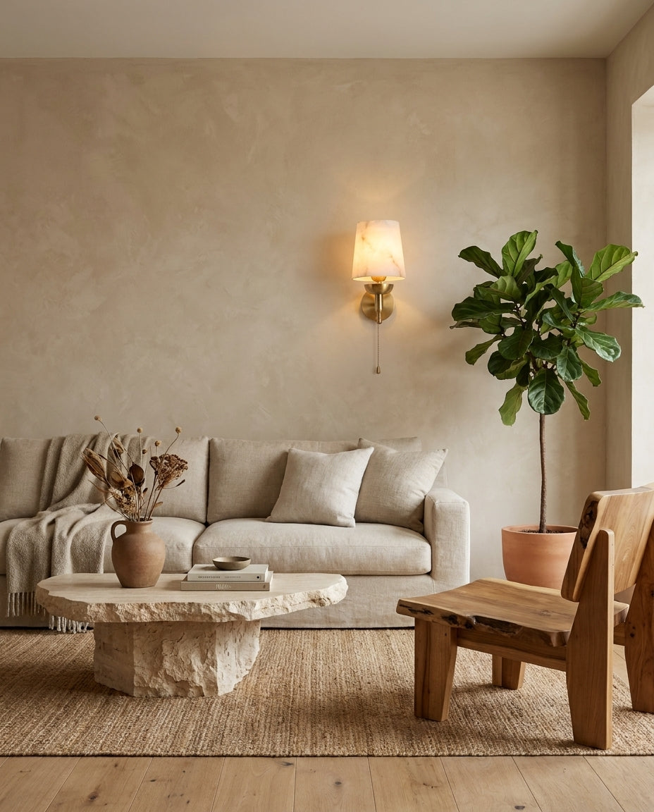 Greshford albast wandlamp