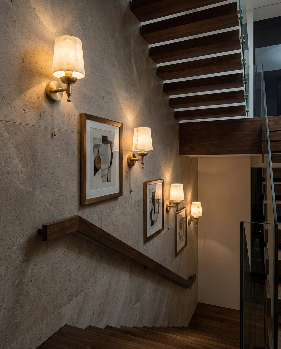 Greshford albast wandlamp