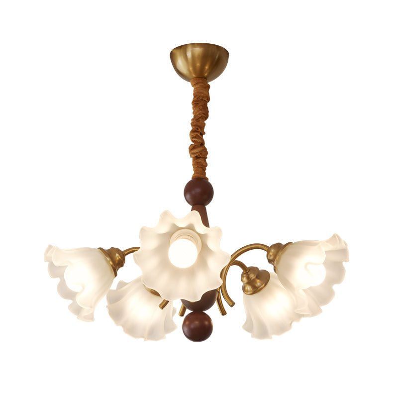 Ilvinan Traditionele Elegantie Houten glas Kroonluchter
