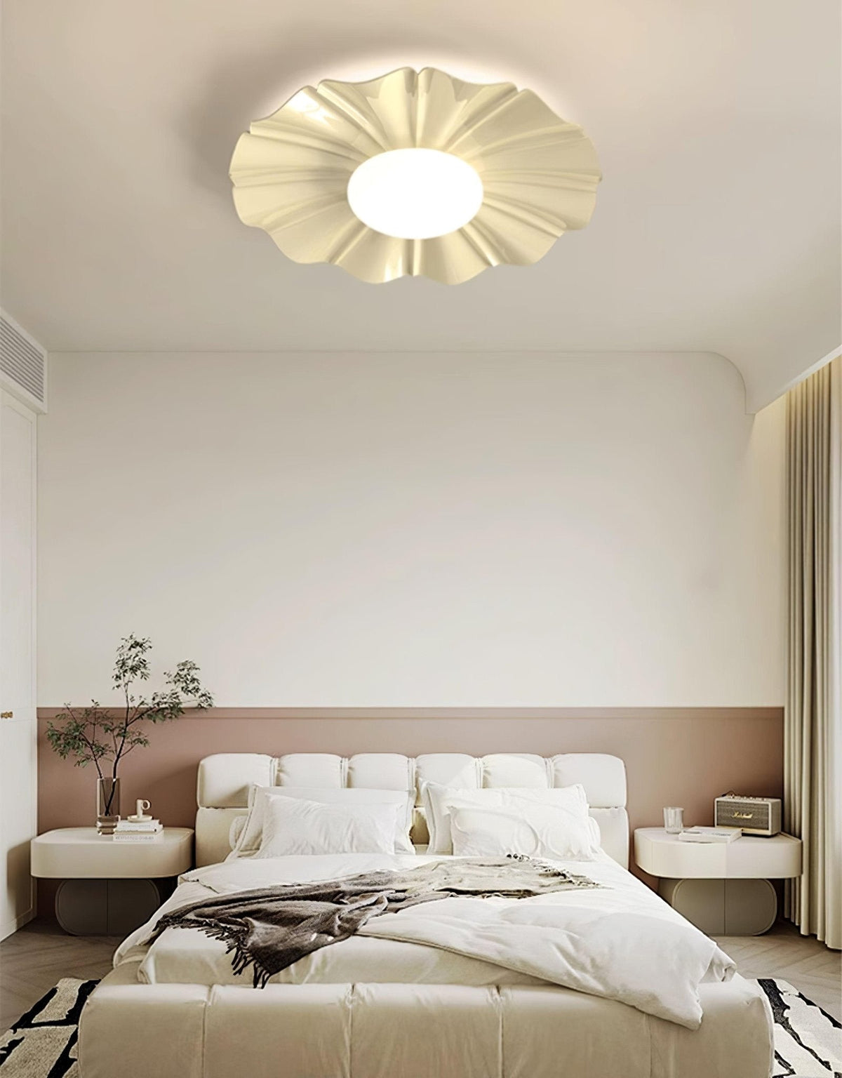 Oriiraya plafondlamp goudkleurig LED gevlokt voor slaapkamer